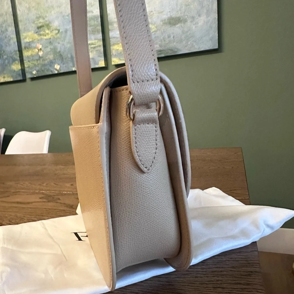 NWT! NEW! Furla Signature Furla 1927 Shoulder Bag -Sand